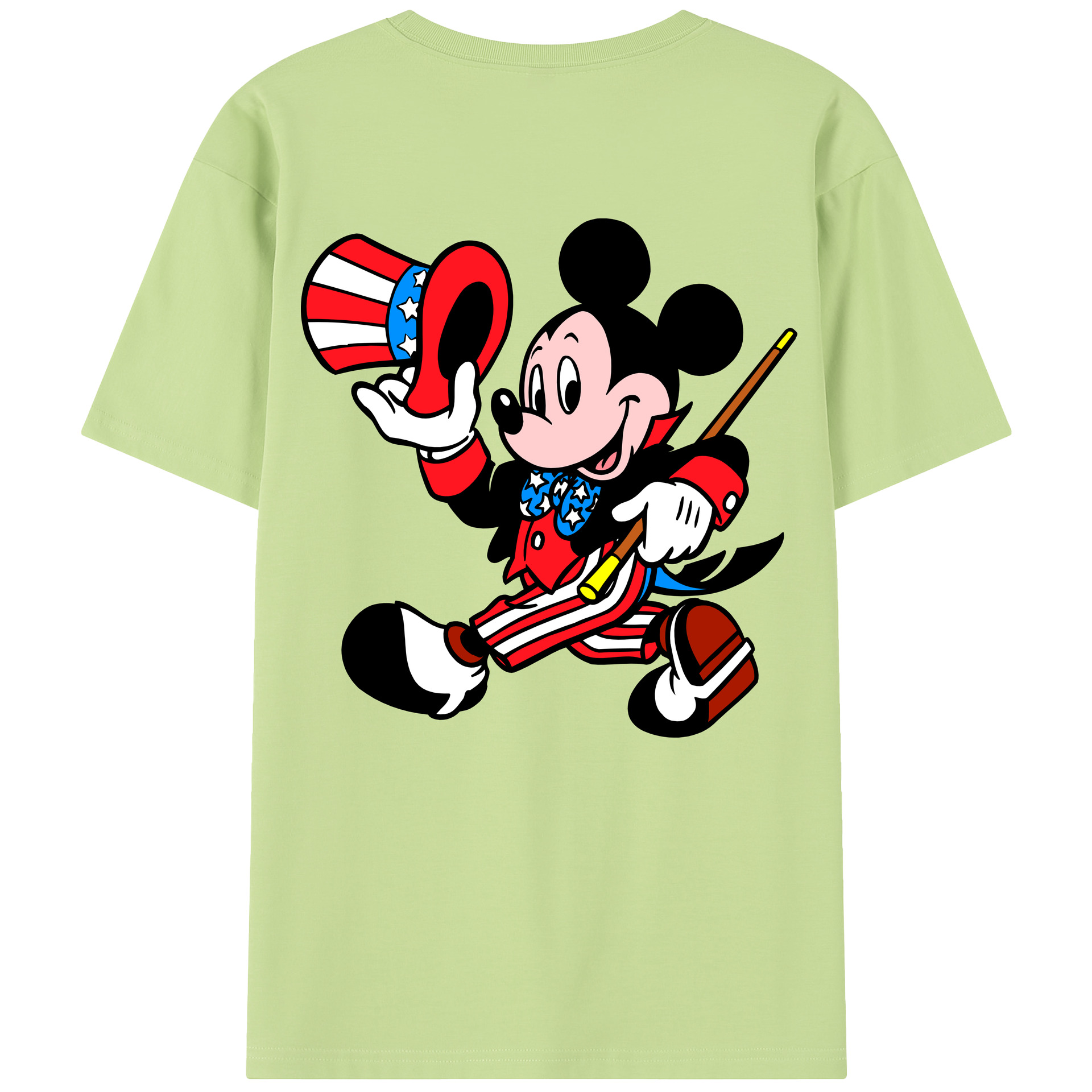 （画像用） ミッキーマウス Mickey Mouse 綿100％半袖Tシャツ（背面プリント）